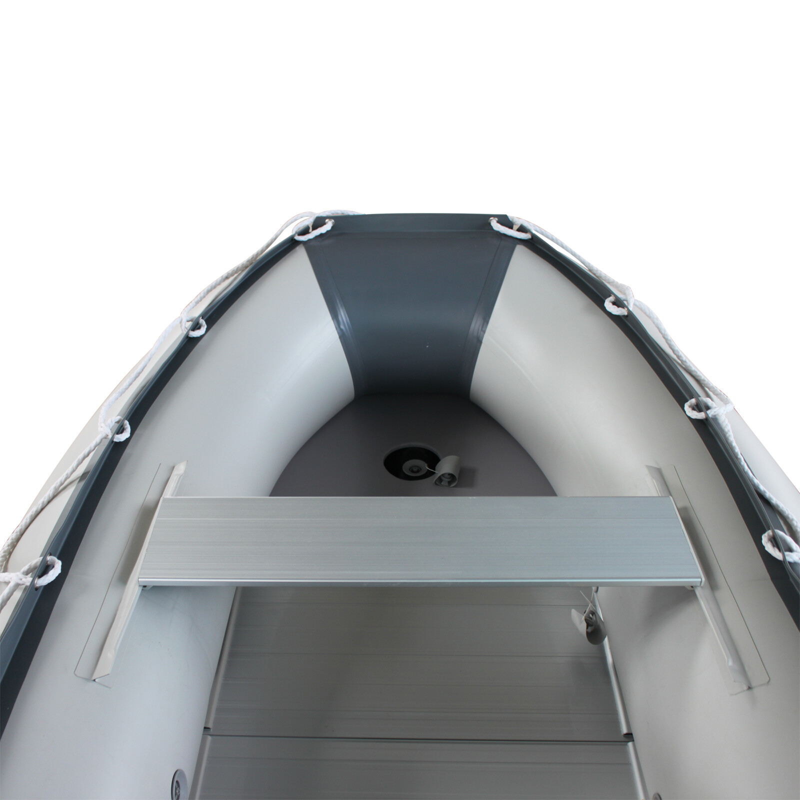 BRIS 9.8 ft Inflatable Boat Dinghy Pontoon Boat Tender Fishing Raft Gray