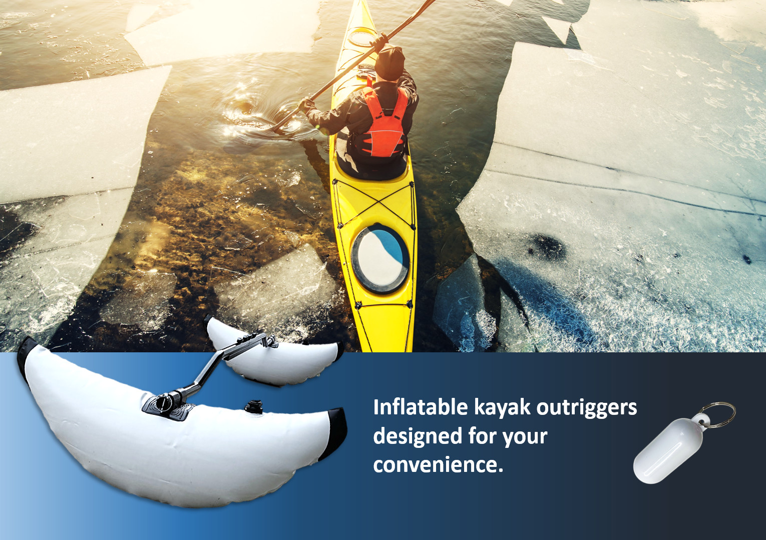 Pactrade Marine Boat Kayak Canoe Outrigger Stabilizer System PVC Inflatable Buoy