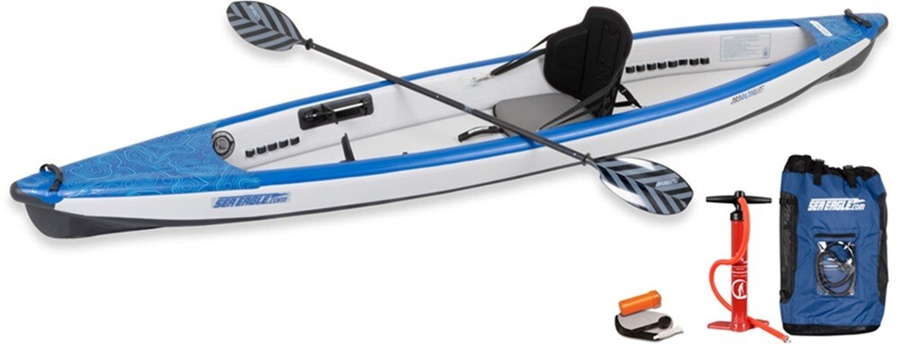 Sea Eagle 393rl Razorlite Pro Solo Package Inflatable Kayak Canoe