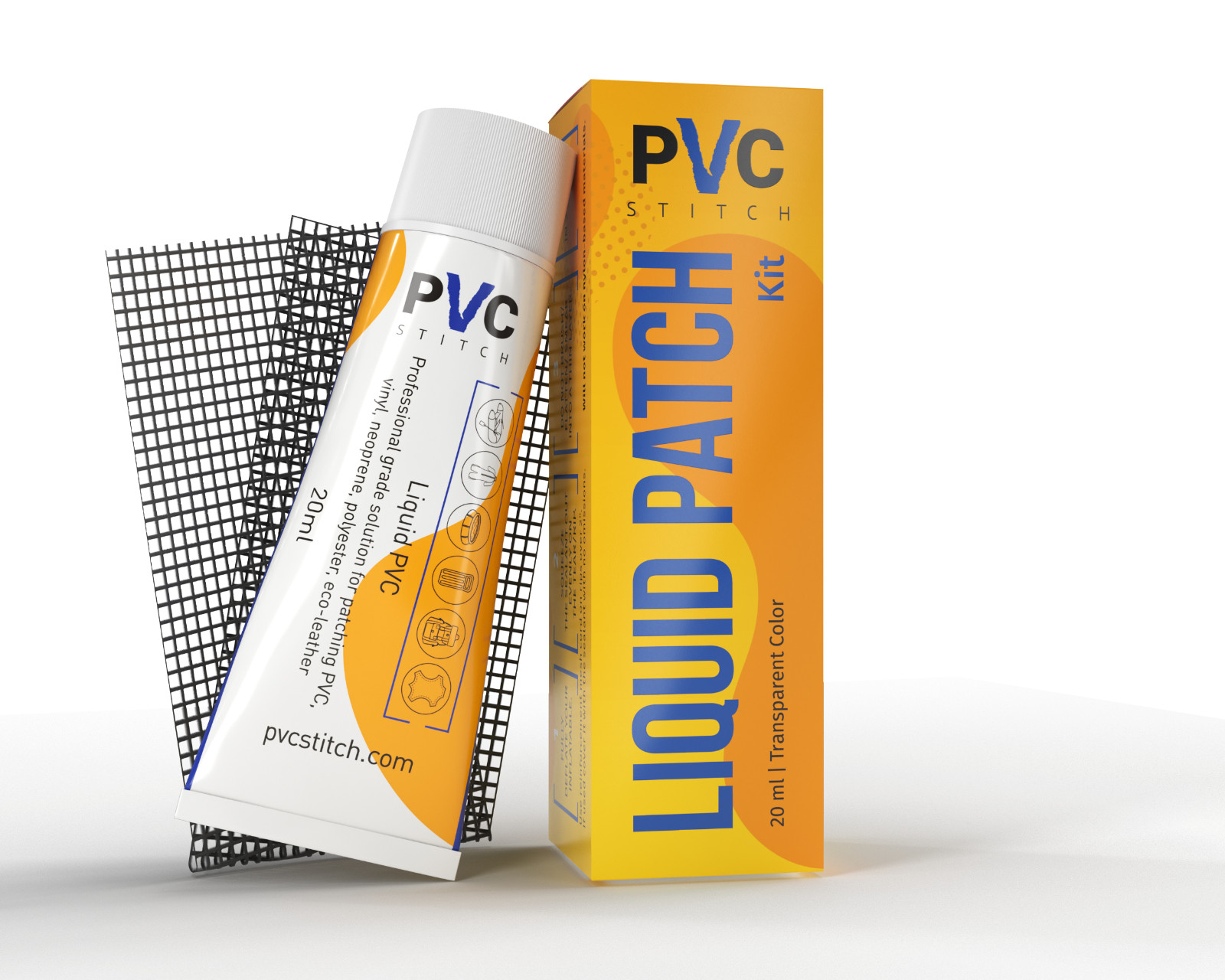 PVC Stitch Glue Repair Kit (glue+cord) for PVC, Vinyl, Neoprene, Polyester