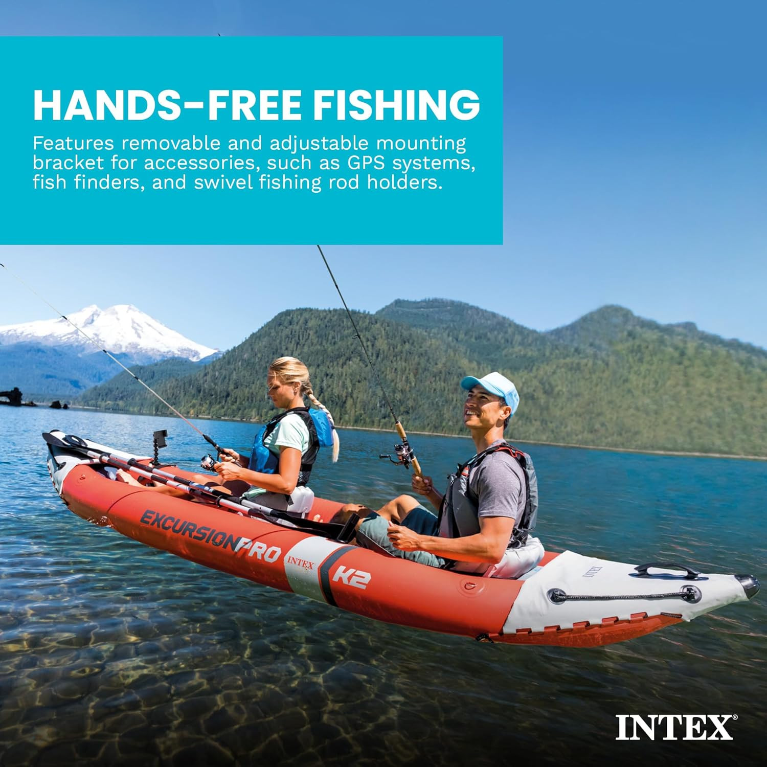 INTEX 68309EP EXCURSION PRO K2 INFLATABLE KAYAK SET: INCLUDES DELUXE 86In KAYAK