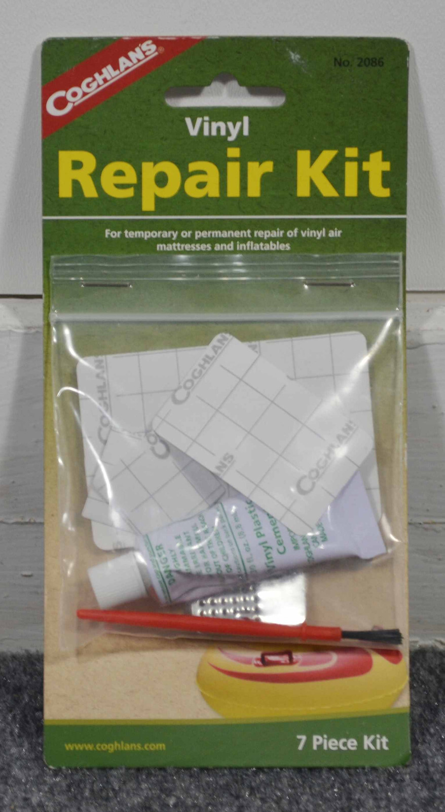 Brand New Coghlan’s Vinyl Repair Kit – 7 Piece Kit #2086 – For PVC & Vinyl Items