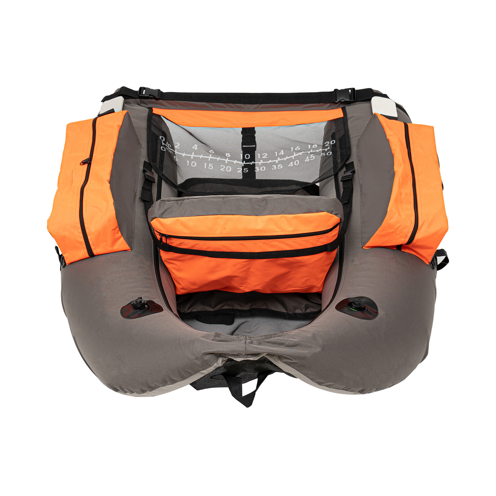 Inflatable Fishing Boat Foldable With Adjustable Backrest Seat Gray 130kg