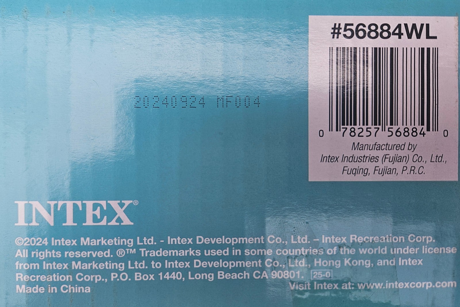 Intex RIVER RUN 1 LOUNGE Inflatable Water Float, 53” Diameter, Blue/White 🆕