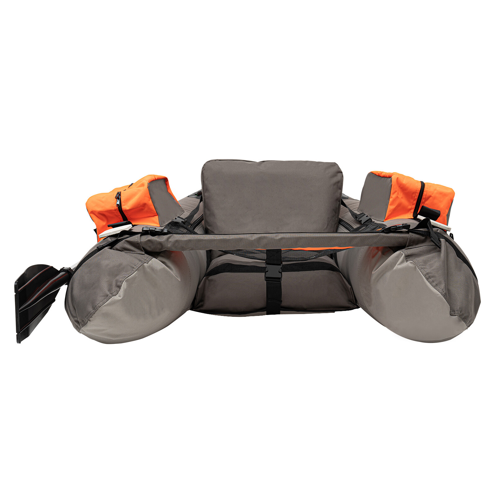 Inflatable Fishing Boat Foldable With Adjustable Backrest Seat Gray 130kg