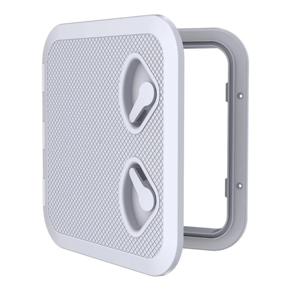 Marine Boat Deck Access Hatch & Lid 14-3/4 x 14-1/2, White, 370mm x 375mm