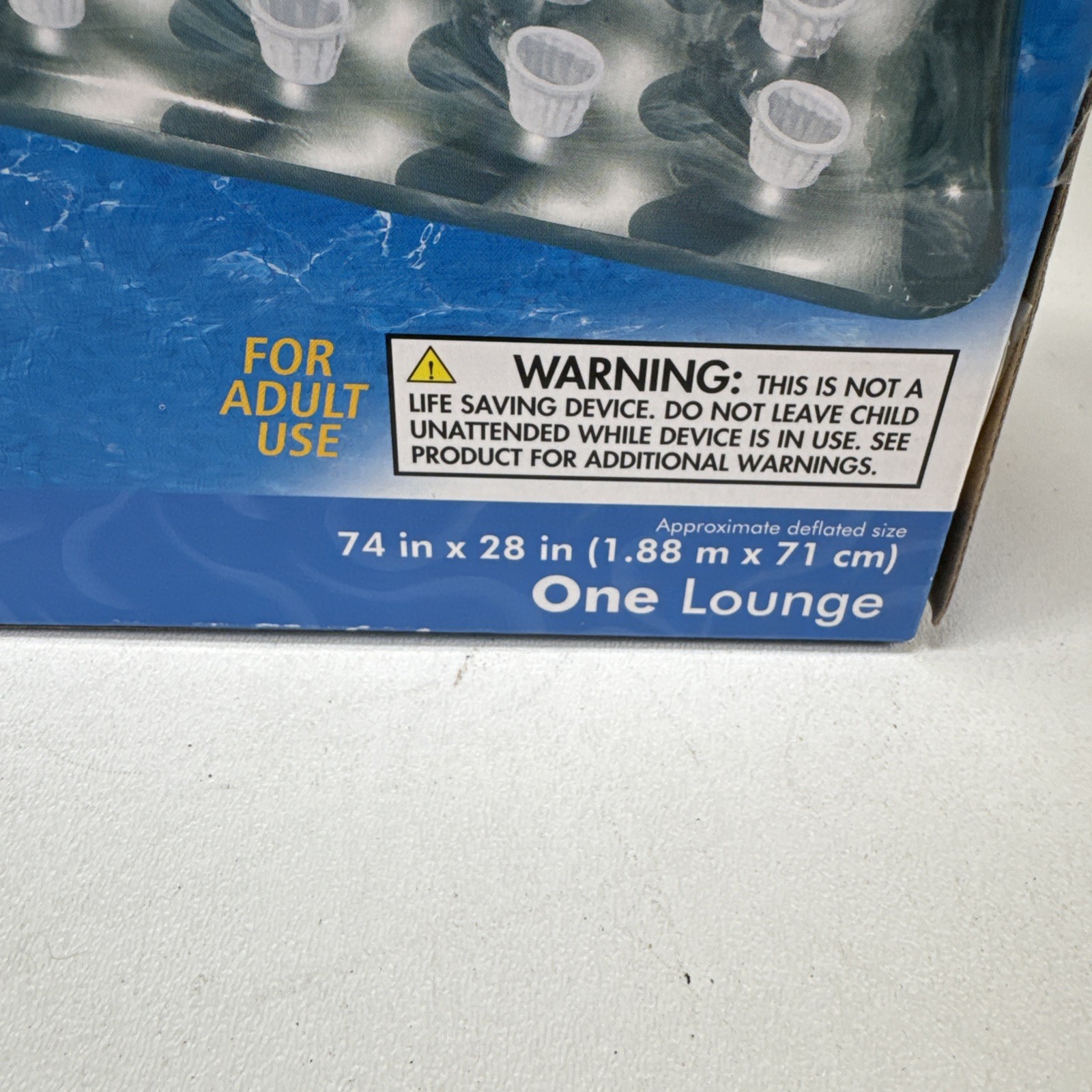 Intex 58894EP 18-Pocket Suntanner Lounge Pool Float 74×28 Silver New Boxed