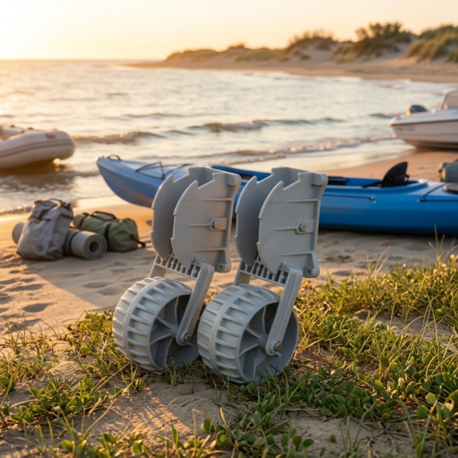 Tug Wheel Assembly Ribbed for Dockside, Anglers