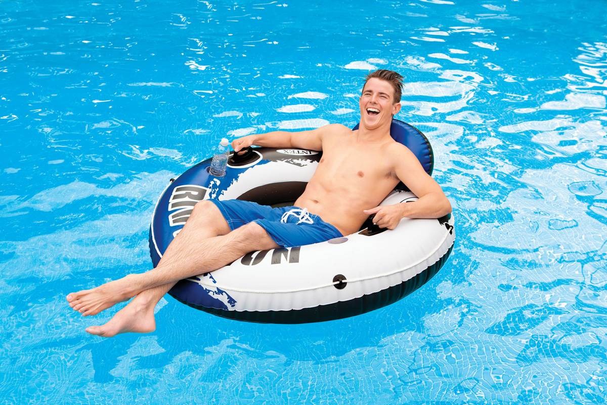 Intex River Run II Inflatable 2 Person Float (2 Pack) + Single River Run Tube