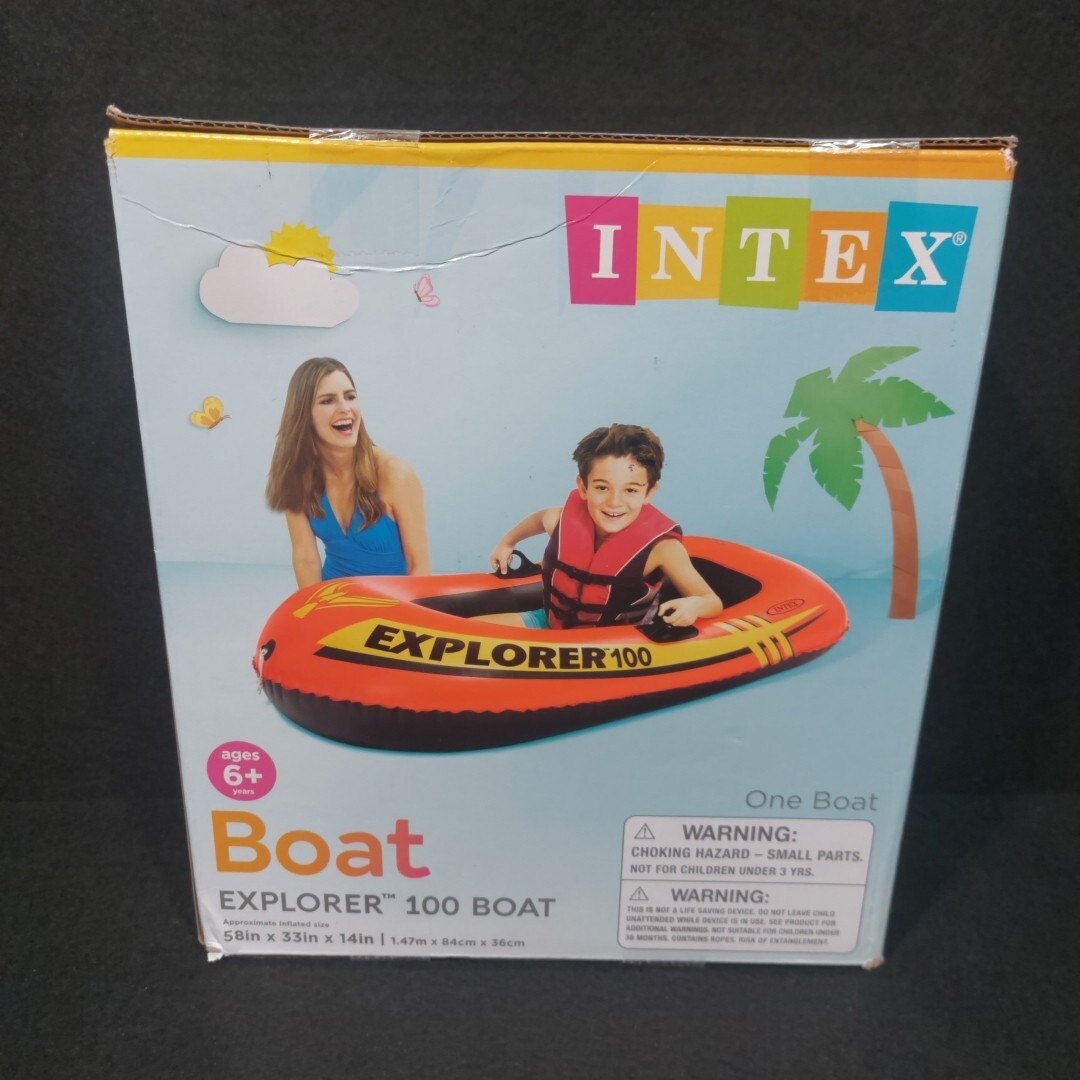 Intex 58″ x 33″ Explorer 100 Inflatable Swimming Pool Boat Raft Float