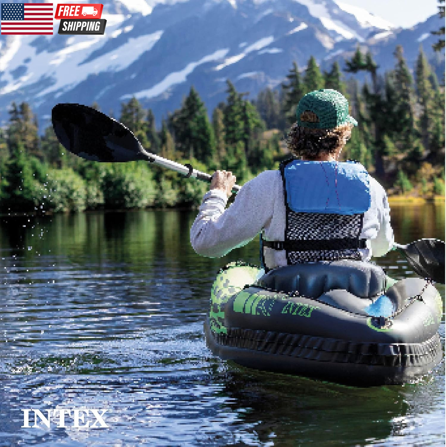 INTEX Challenger Inflatable Kayak Series: Includes Deluxe 86In Kayak Paddles and