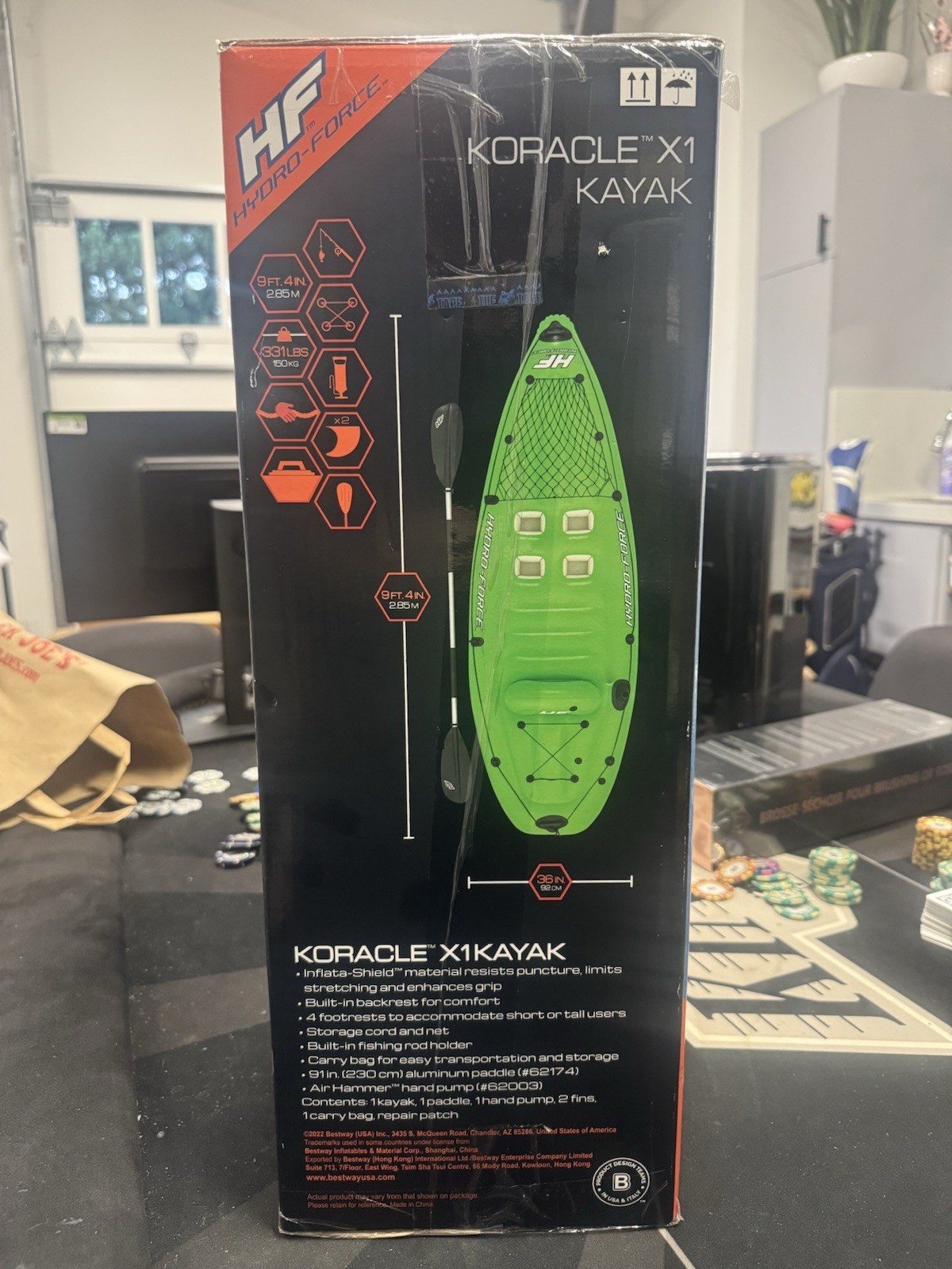 Best Way Hydro-Force X1 Kayak 1 Kayak Set with Pump and Paddle NEW ORIGINAL BOX