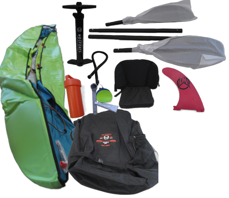 HO SPORTS INFLATABLE BEACON KAYAK W/ CARRY BAG & PUMP HOSB12639F121 OUTDOORS