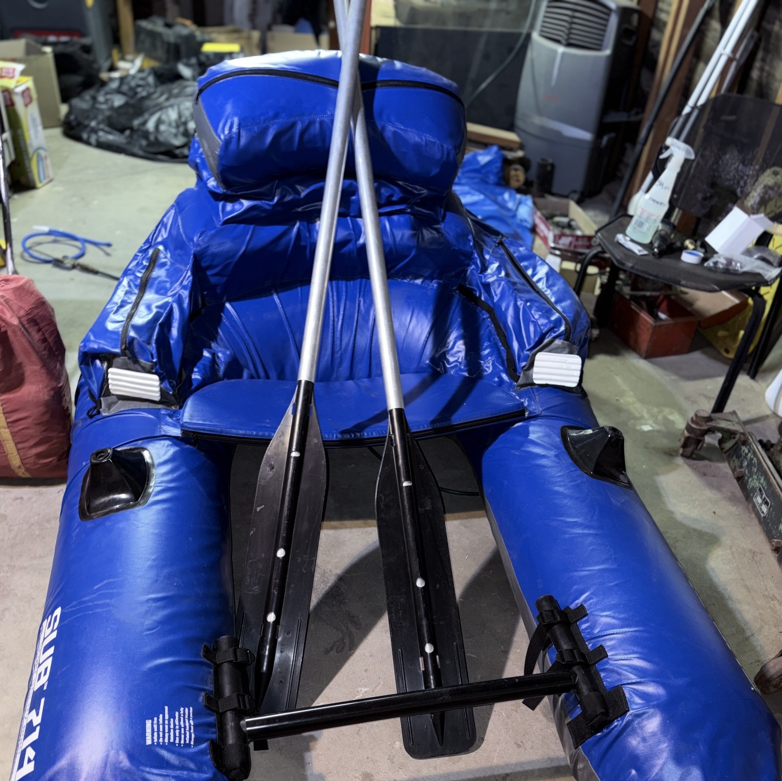 The Creek Company 90″x54″ SUB 714 Sport Utility Boat Fishing Pontoon w/ Oars
