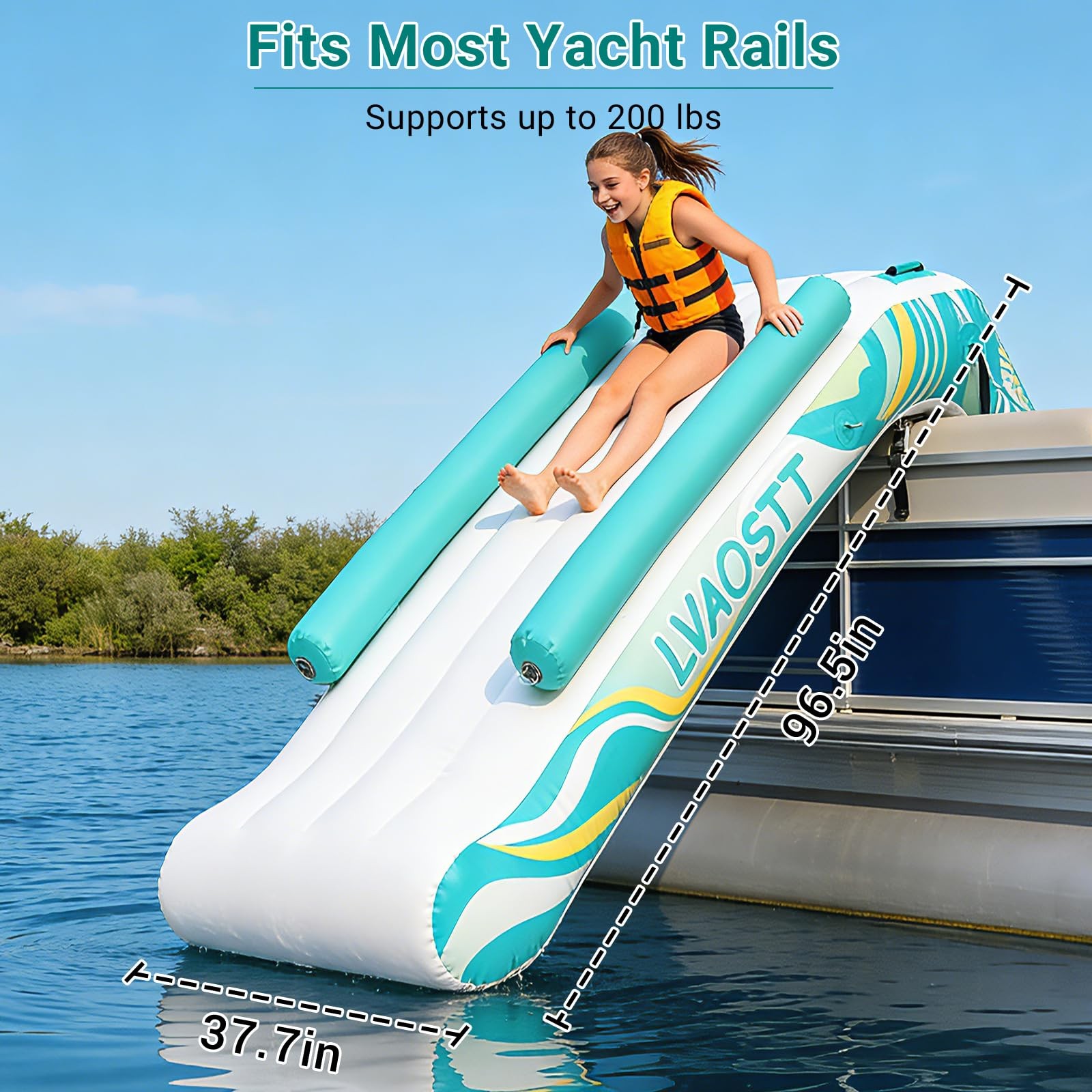 ** NEW Inflatable Pontoon Water Slide | Heavy-Duty PVC | Includes air pump