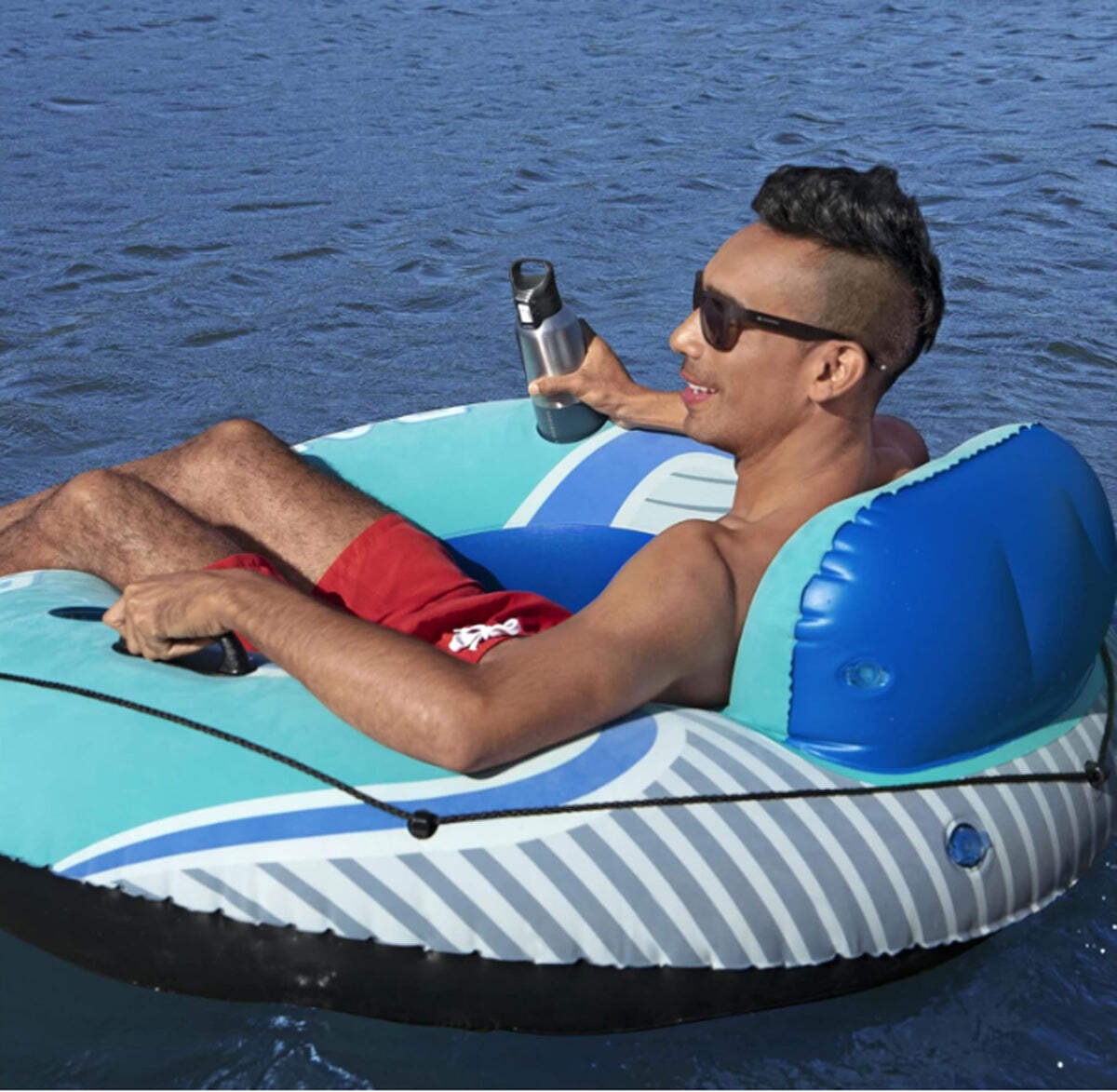 Bestway CoolerZ Comfort Plush Rapid Rider Inflatable River Lake Pool Tube Float