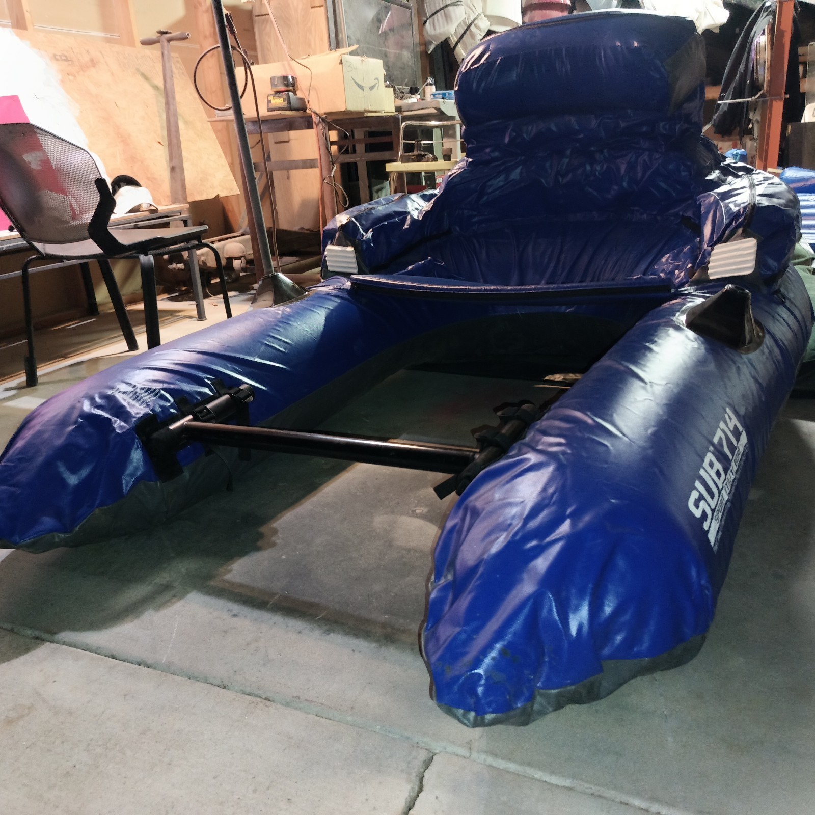 The Creek Company 90″x54″ SUB 714 Sport Utility Boat Fishing Pontoon w/ Oars