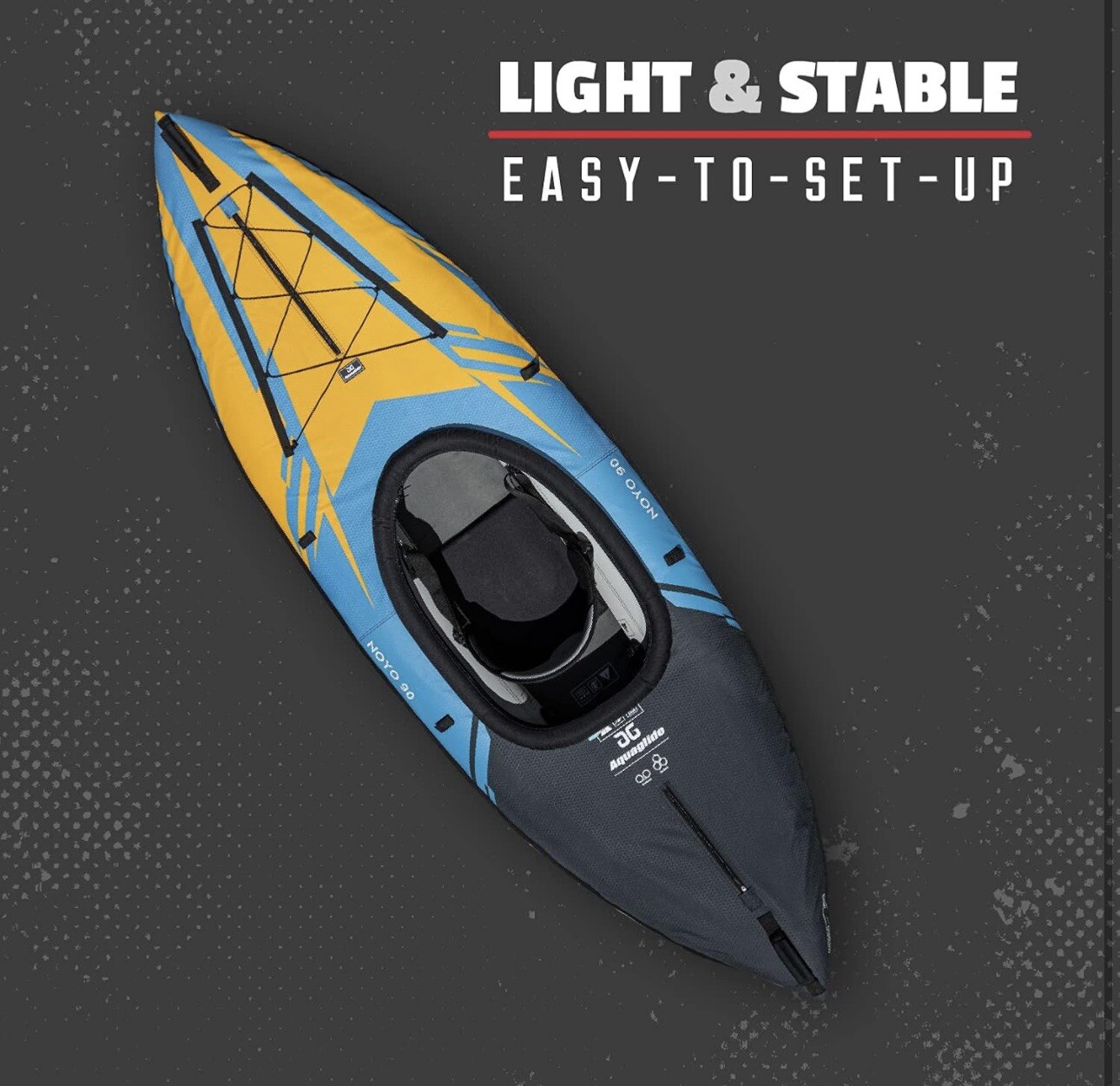 Damaged Box Aquaglide Noyo 90 Inflatable Kayak 1 Person Touring Kayak w/ Bag