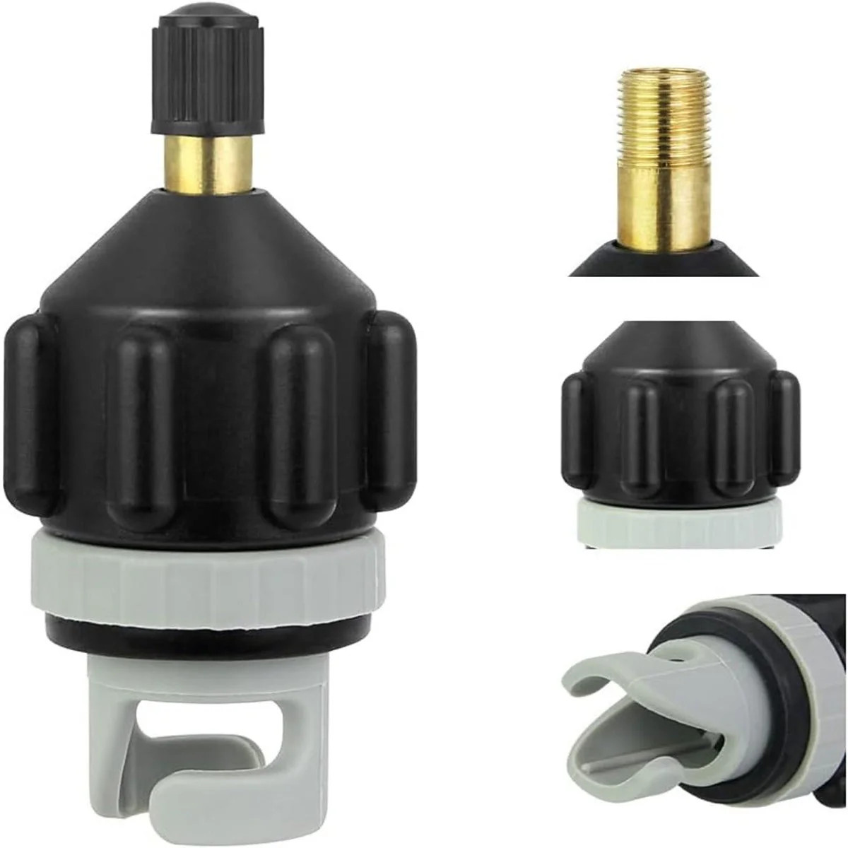 1Pcs Inflatable Boat Pump Adapter, Portable for Home Workshop (Black)