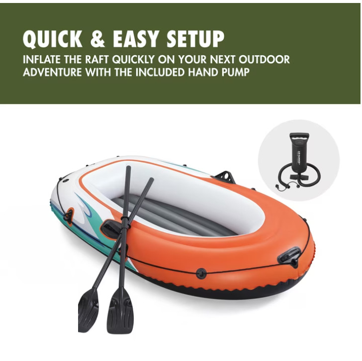 Ozark Trail 2-Person Inflatable Recreational Raft Set 6’5″ x 40″