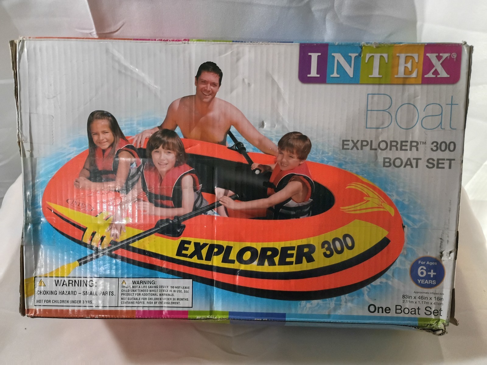 Intex 58332EP Explorer 300 Compact Inflatable Three Person Raft Boat