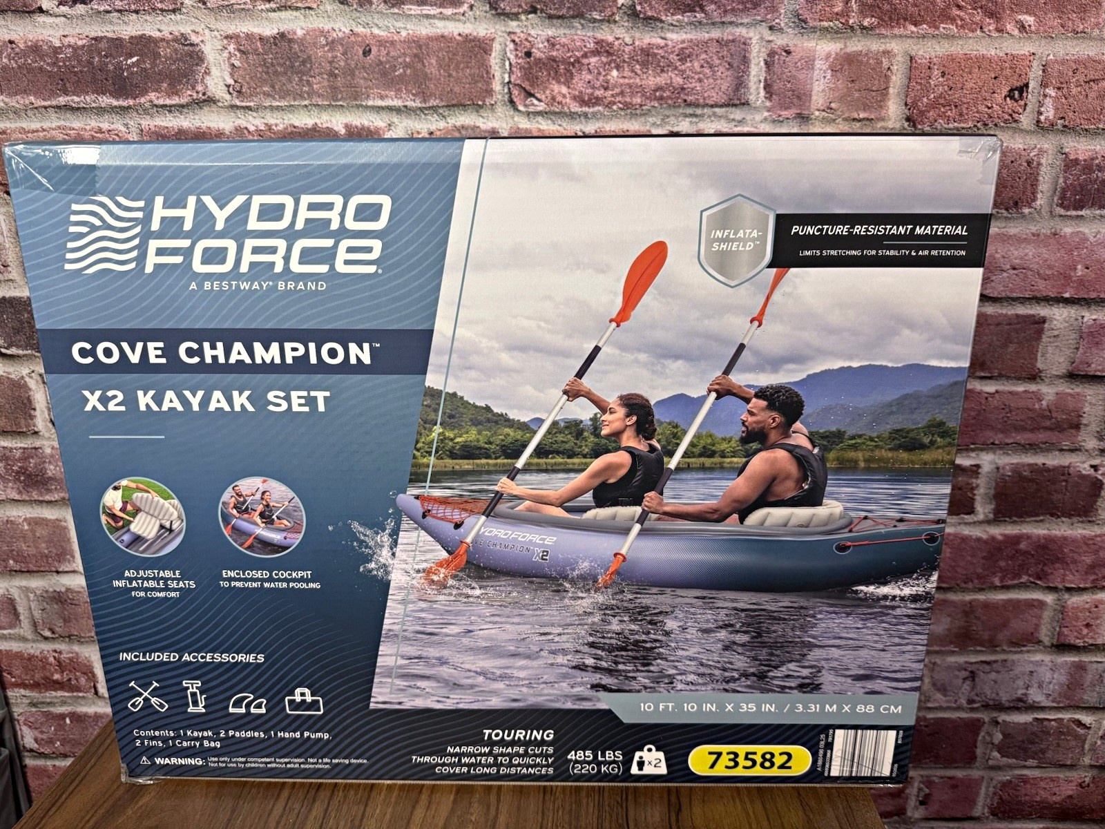 Hydro-Force Cove Champion X2 Kayak Set 73582 Inflatable-Shield 10ft 10in x 35in