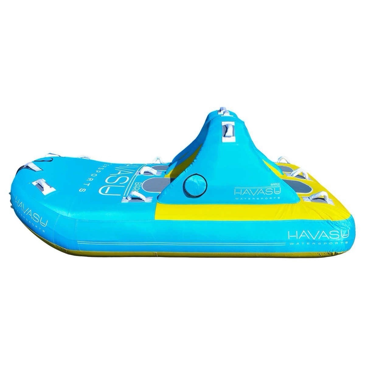 4 Person Towable Tube Boat Water Sport Floating Lounge Raft 510 lb w/Pump & Rope