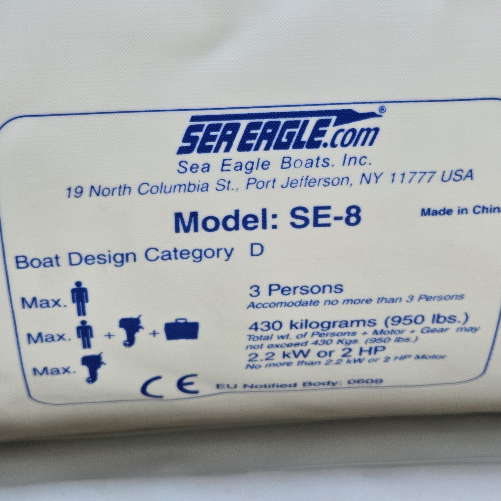 Sea Eagle SE8 Inflatable Boat 9 foot Inflatable Fishing Raft