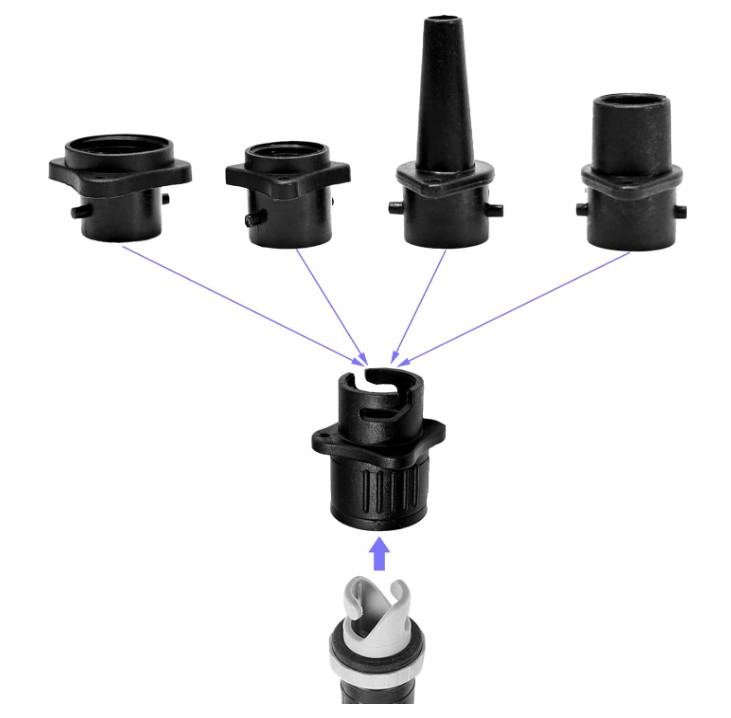 Inflatable Boat SUP Pump Adapter Kit, Premium Conventional Pump Air Valve Adapte