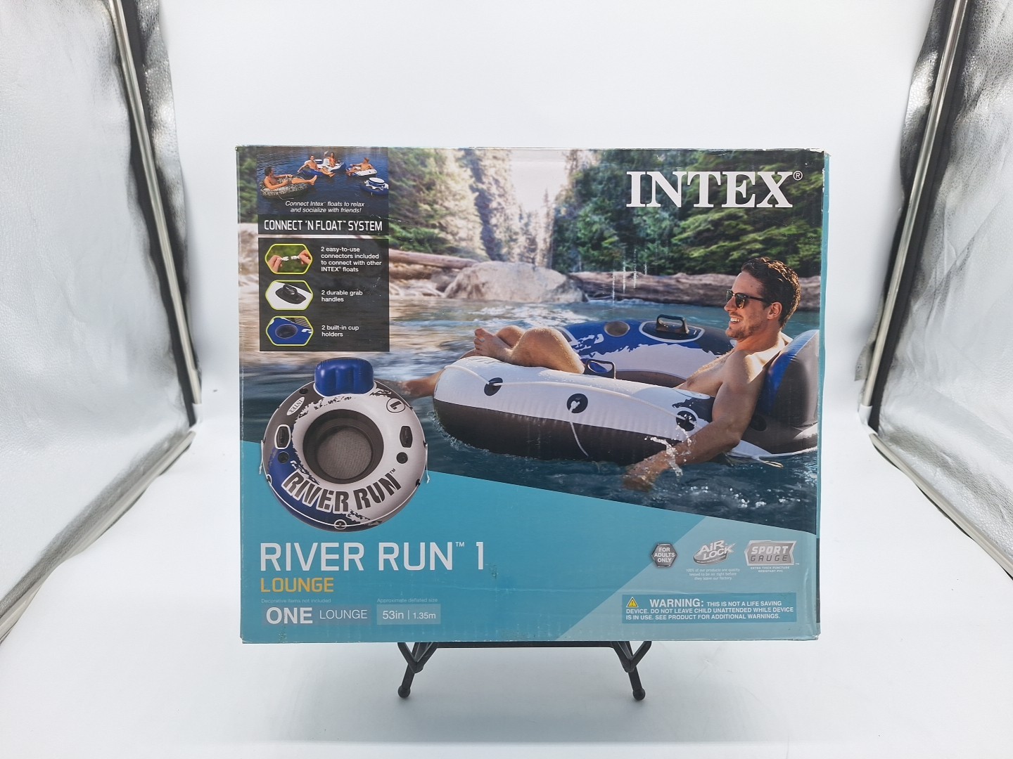 Intex River Run I Sport Lounge Inflatable Water Float 53 Diameter