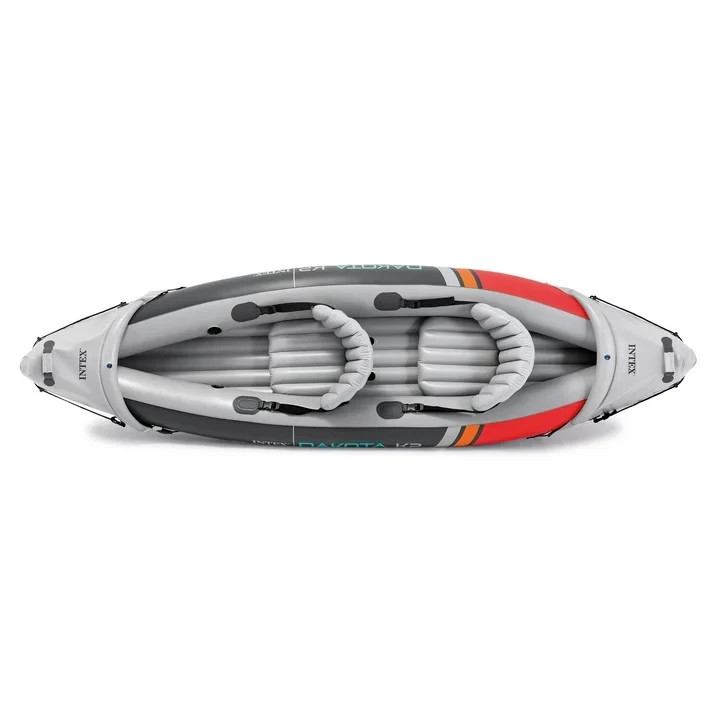 2-Person Inflatable Kayak Set with Oars & Pump – Dakota K2 Style Touring Canoe