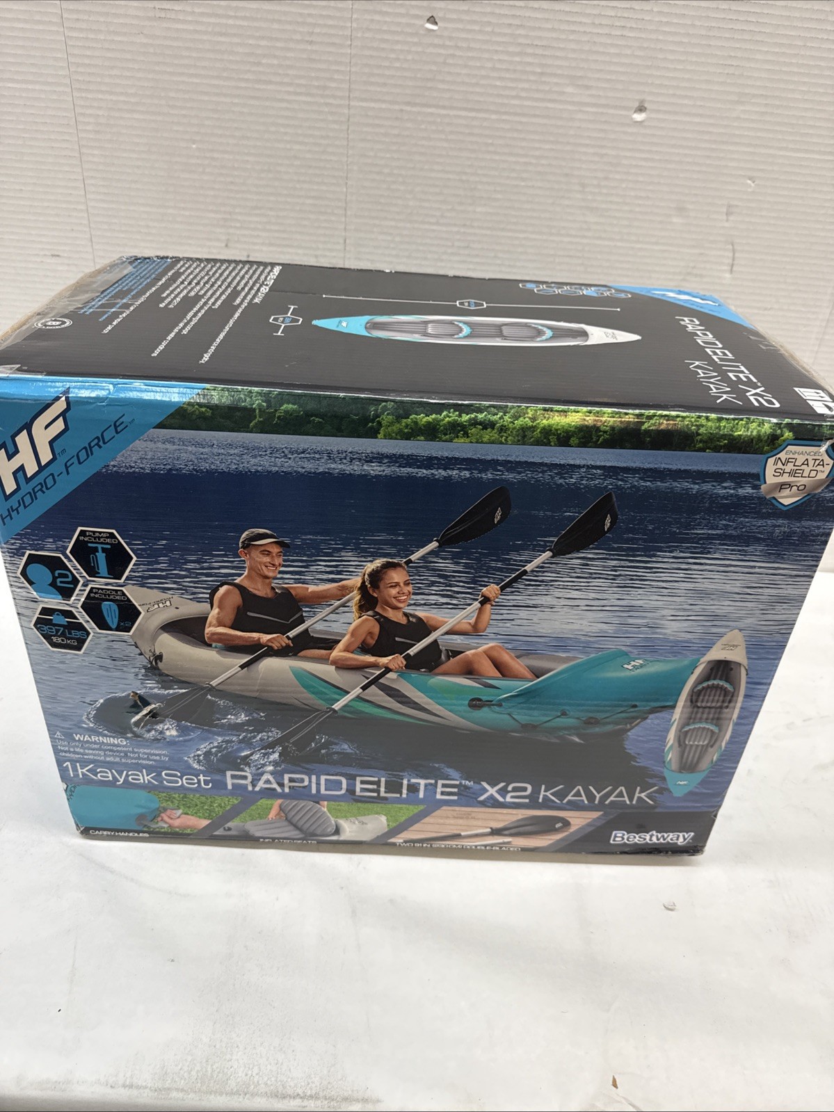 Bestway Hydro Force Inflatable Kayak Set | Includes Seat, Paddle, Hand Pump