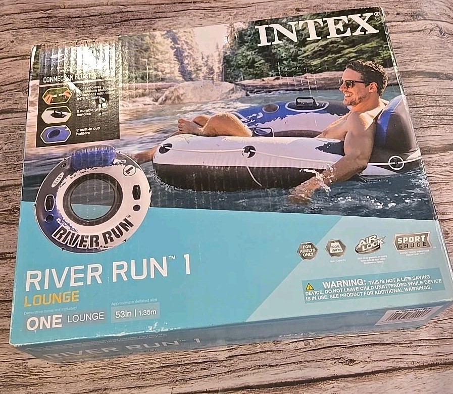 Intex River Run I Sport Lounge 53 inch Inflatable Water Float New-Sealed (Shelf)