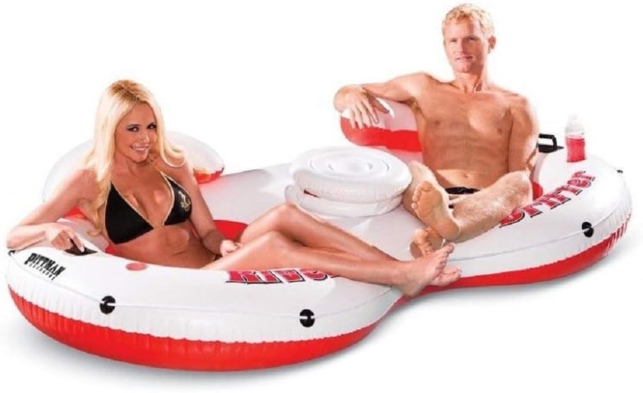 Inflatable River Tube 2 Person 96 Inch 500 LB Capacity PVC Double Pool Float