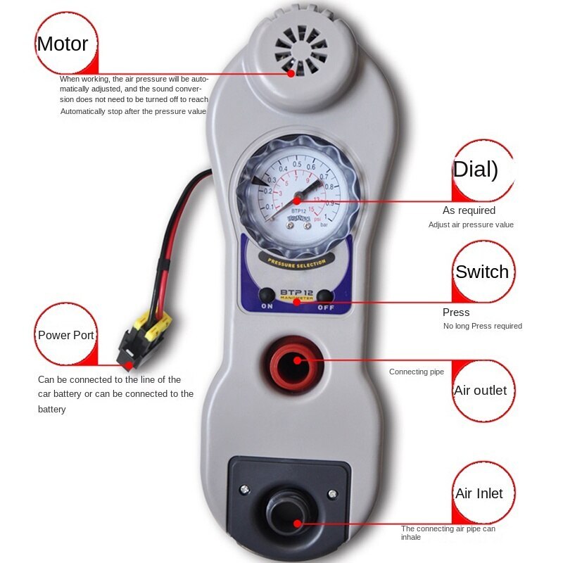 Vehicle Mounted Marine High-pressure Inflatable Pump 12V Electric Pump