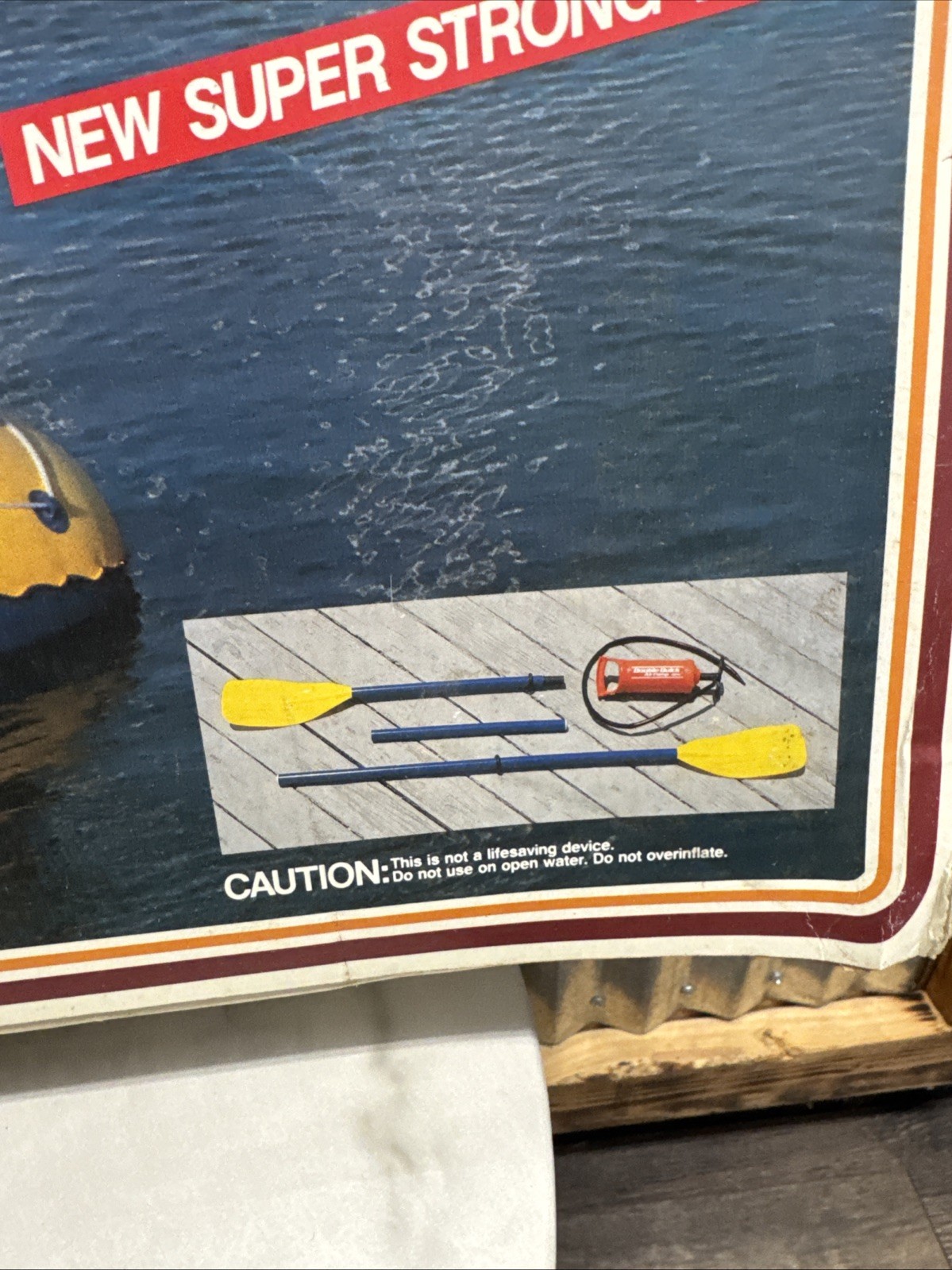 Vintage 1985 Intex The Wet Set Seahawk 340 Inflatable 3 Person Vinyl Boat New