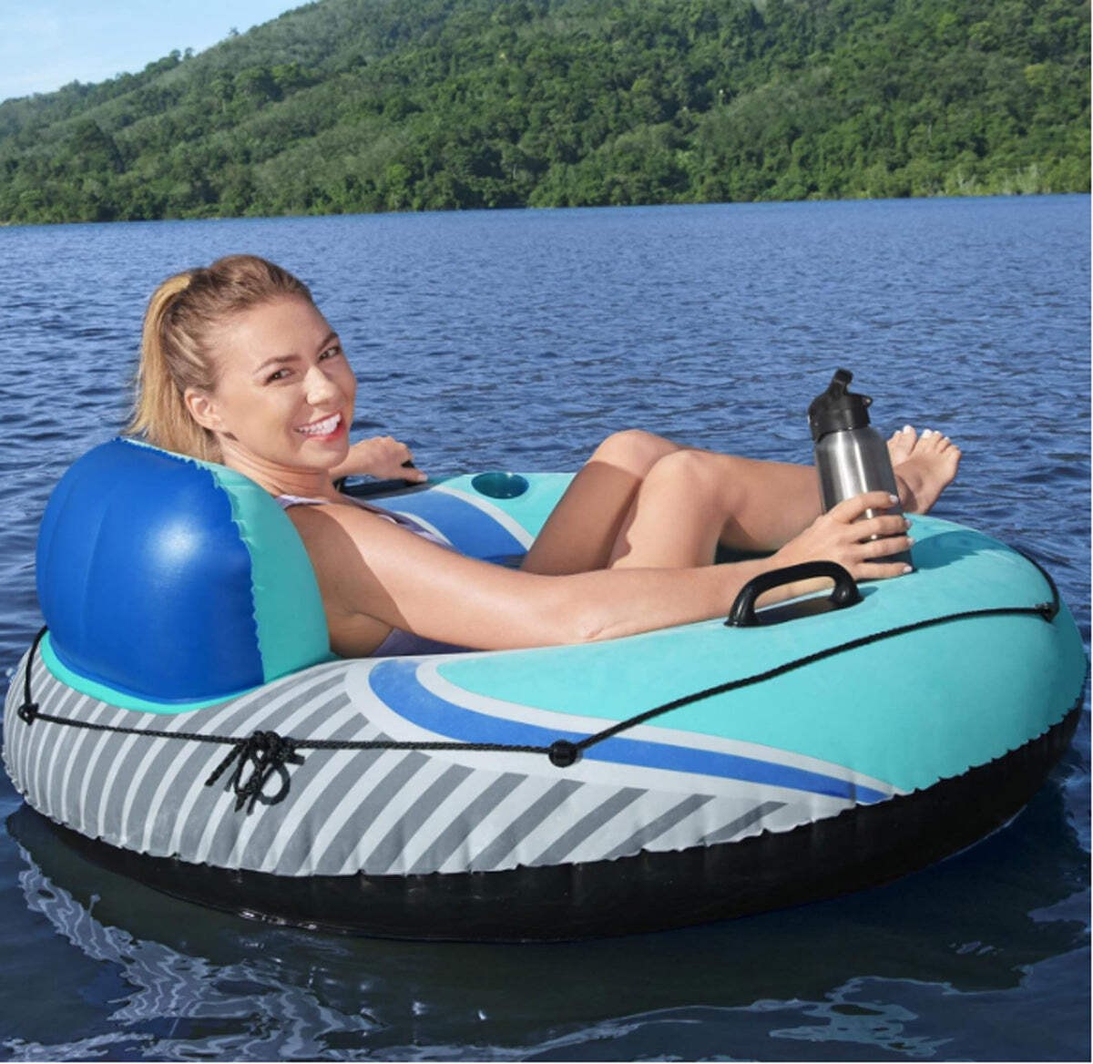 Bestway CoolerZ Comfort Plush Rapid Rider Inflatable River Lake Pool Tube Float