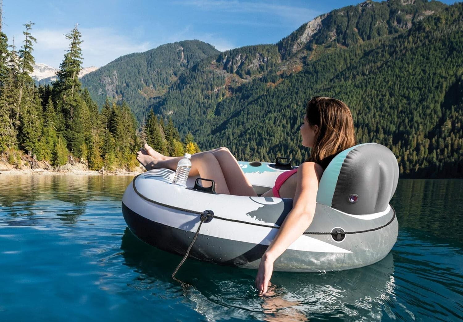 INTEX 56825EP River Run 1 Inflatable Floating Lounge- Color Aqua