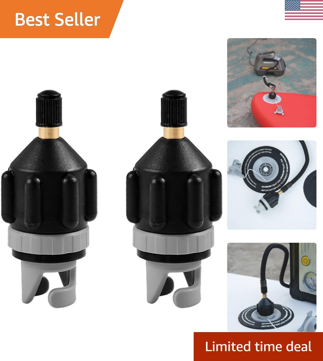 Inflatable Boat SUP Pump Adaptor Standard Schrader Conventional Air Pump Air …