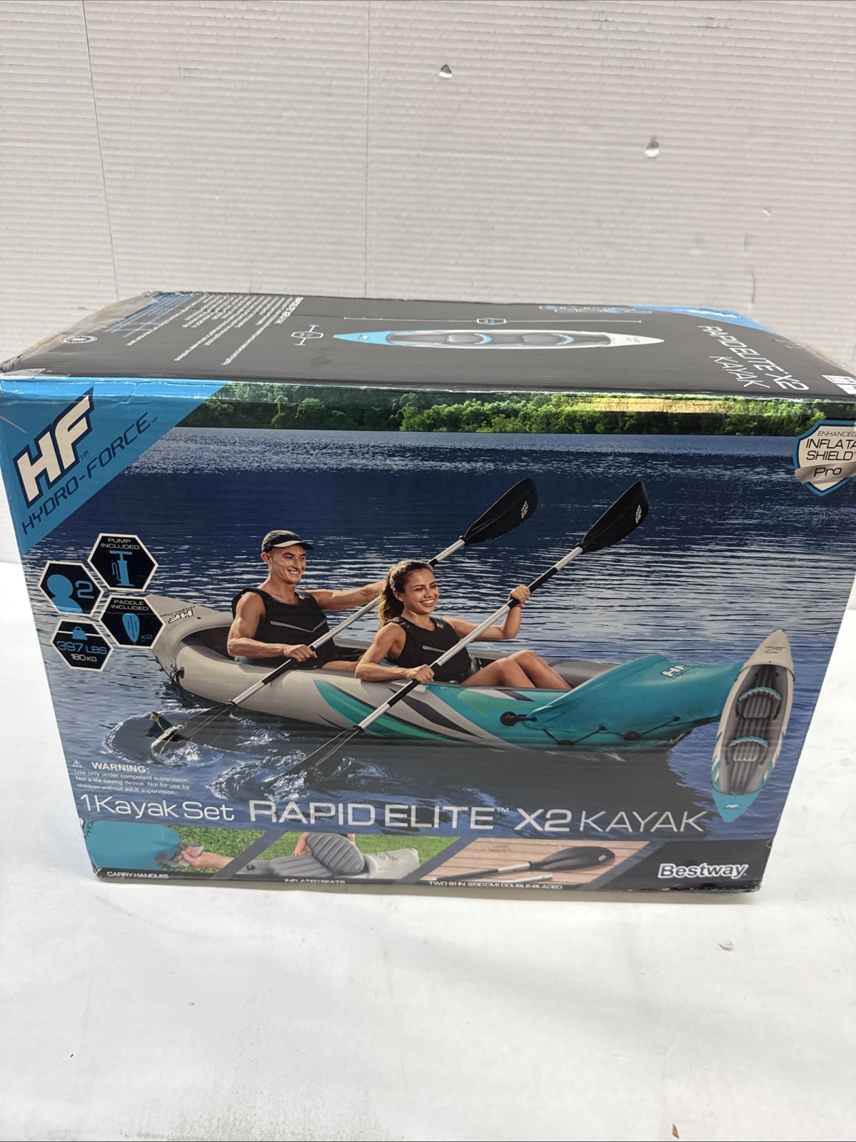 Bestway Hydro Force Inflatable Kayak Set | Includes Seat, Paddle, Hand Pump
