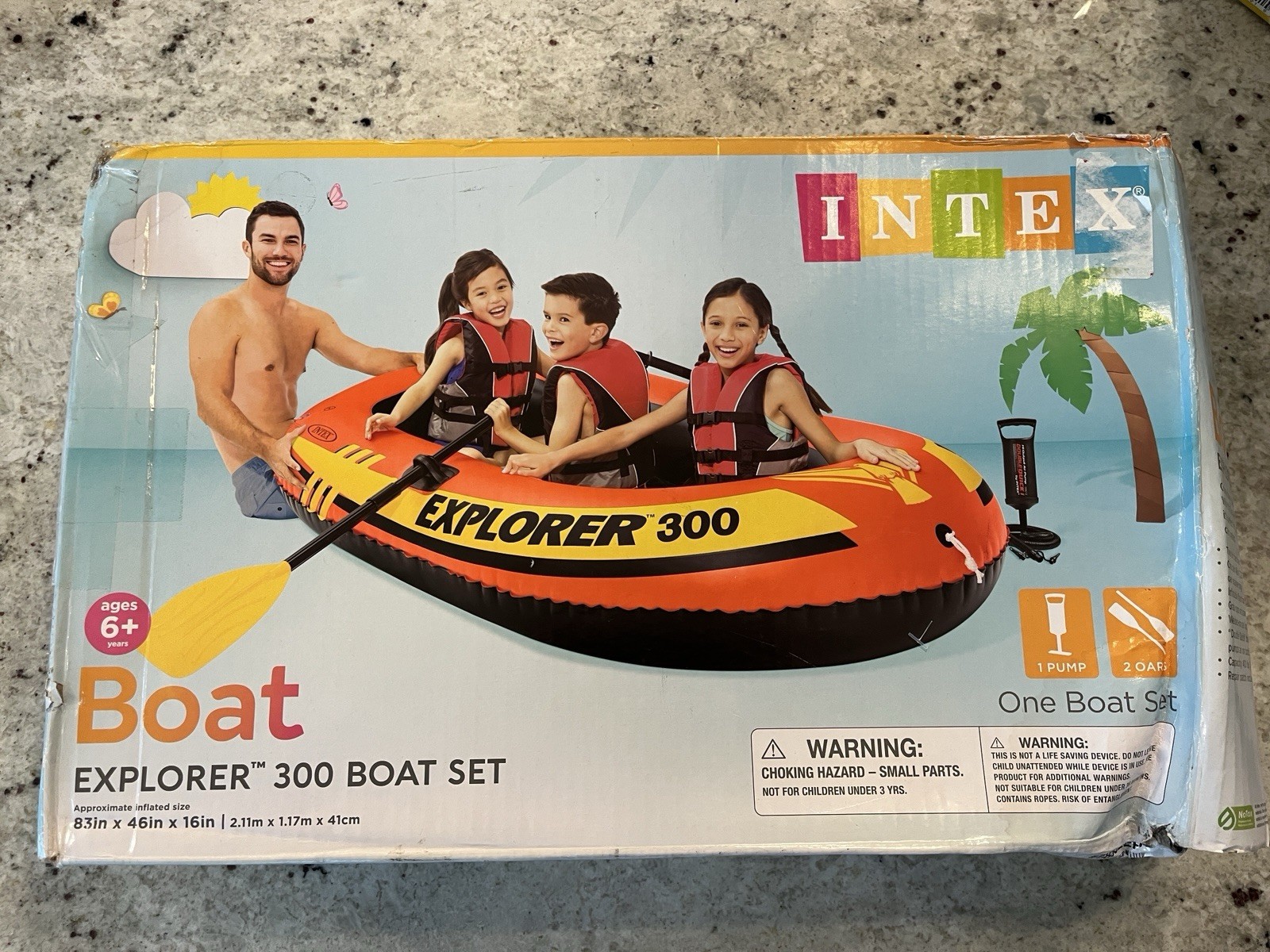 Intex Explorer 300 Boat Float Please See Pics New But Open Box