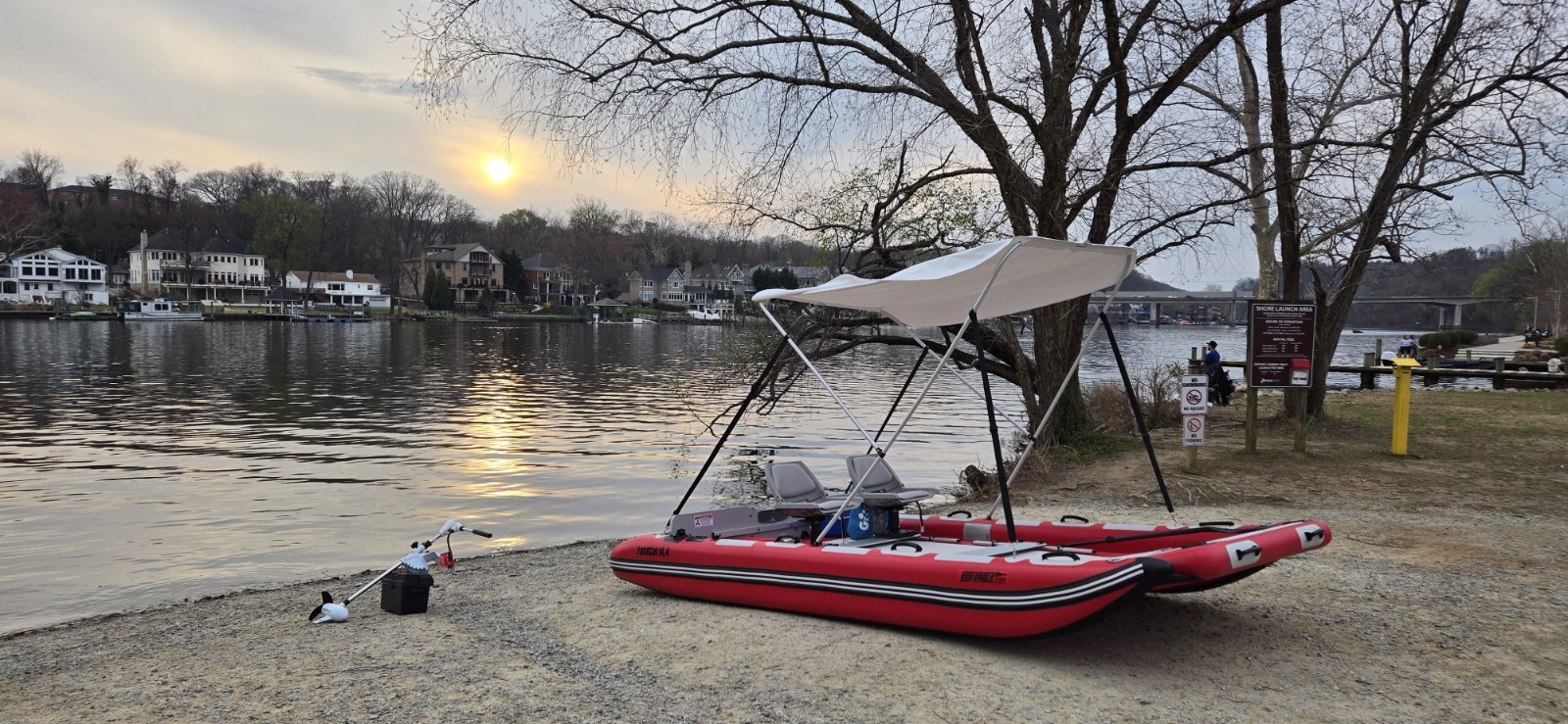 Four-Person Heavy Duty Inflatable Fastcat 14 Foot Catamaran Boat