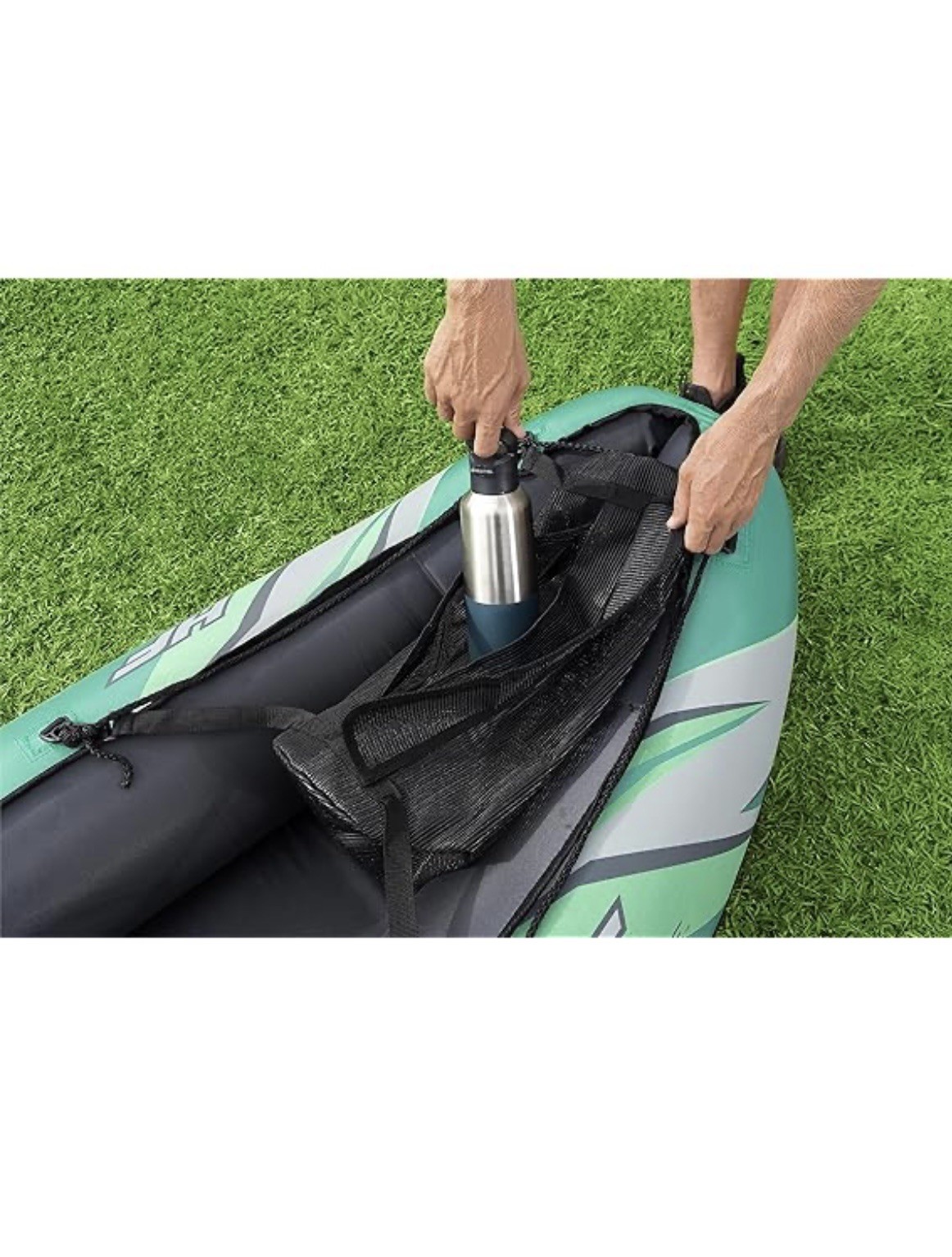 Hydro Force Inflatable Kayak Set | Includes Seat, Paddle, Hand Pump, Storage Car
