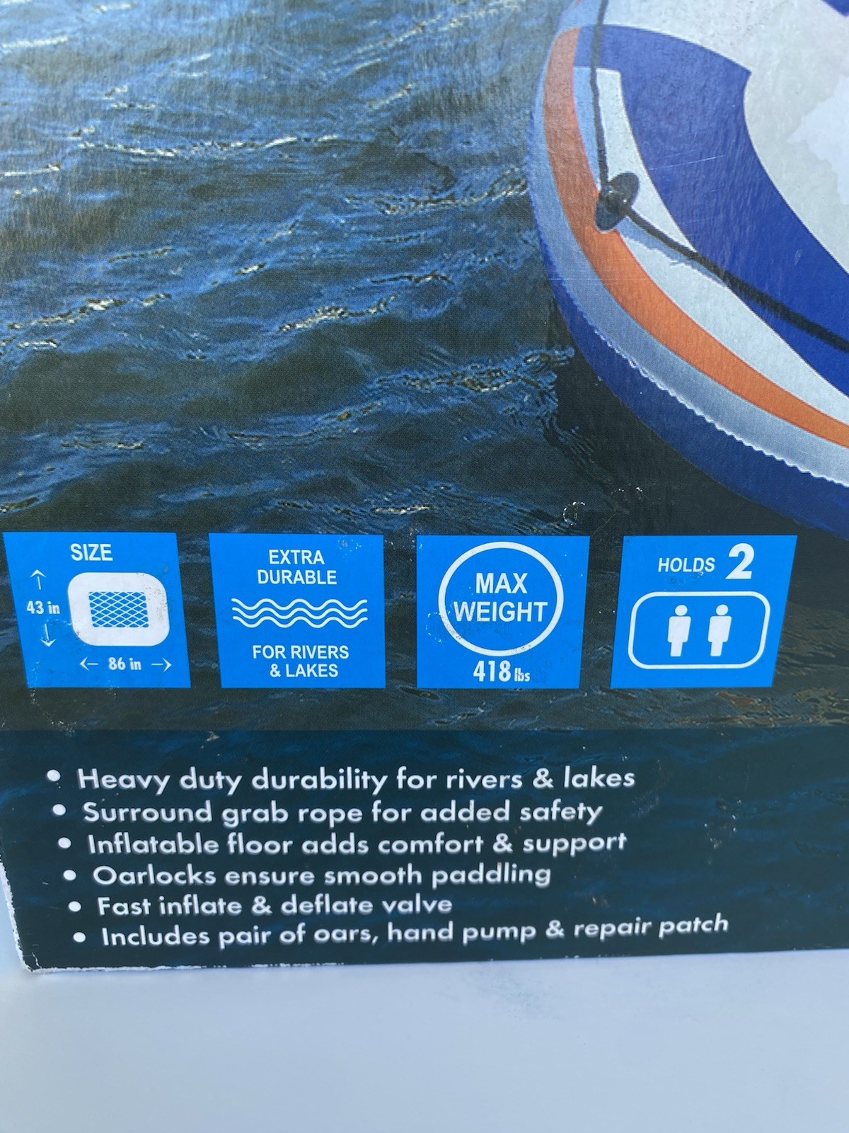 Brand New Inflatable Boat Raft 2 Person Boat Beach Pool Float Durable Water