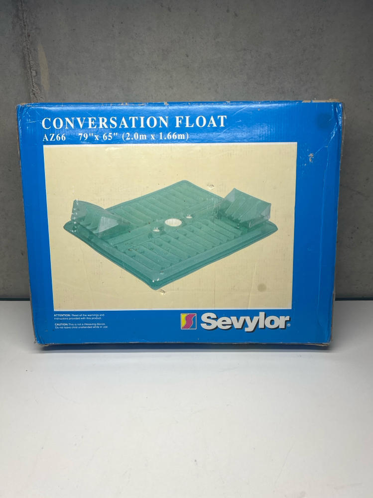 Rare Vintage SEVYLOR Pool Conversation Float Reversible Big 76″ x 64″