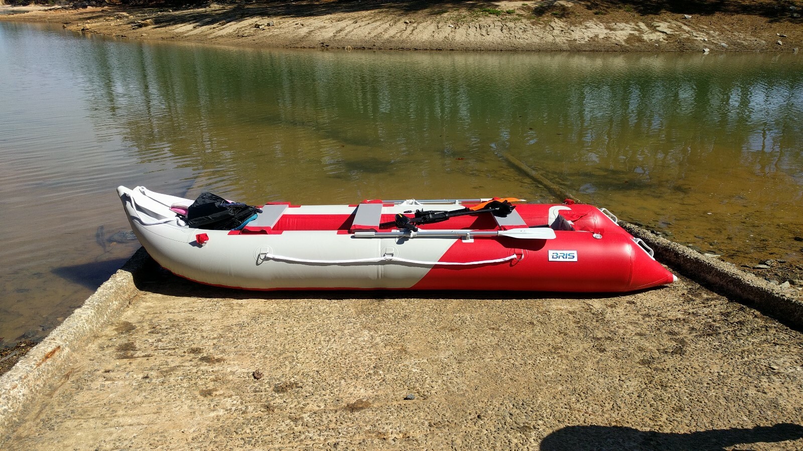 BRIS 12ft Inflatable Kayak Fishing Tender Inflatable Canoe Boat With Air Floor