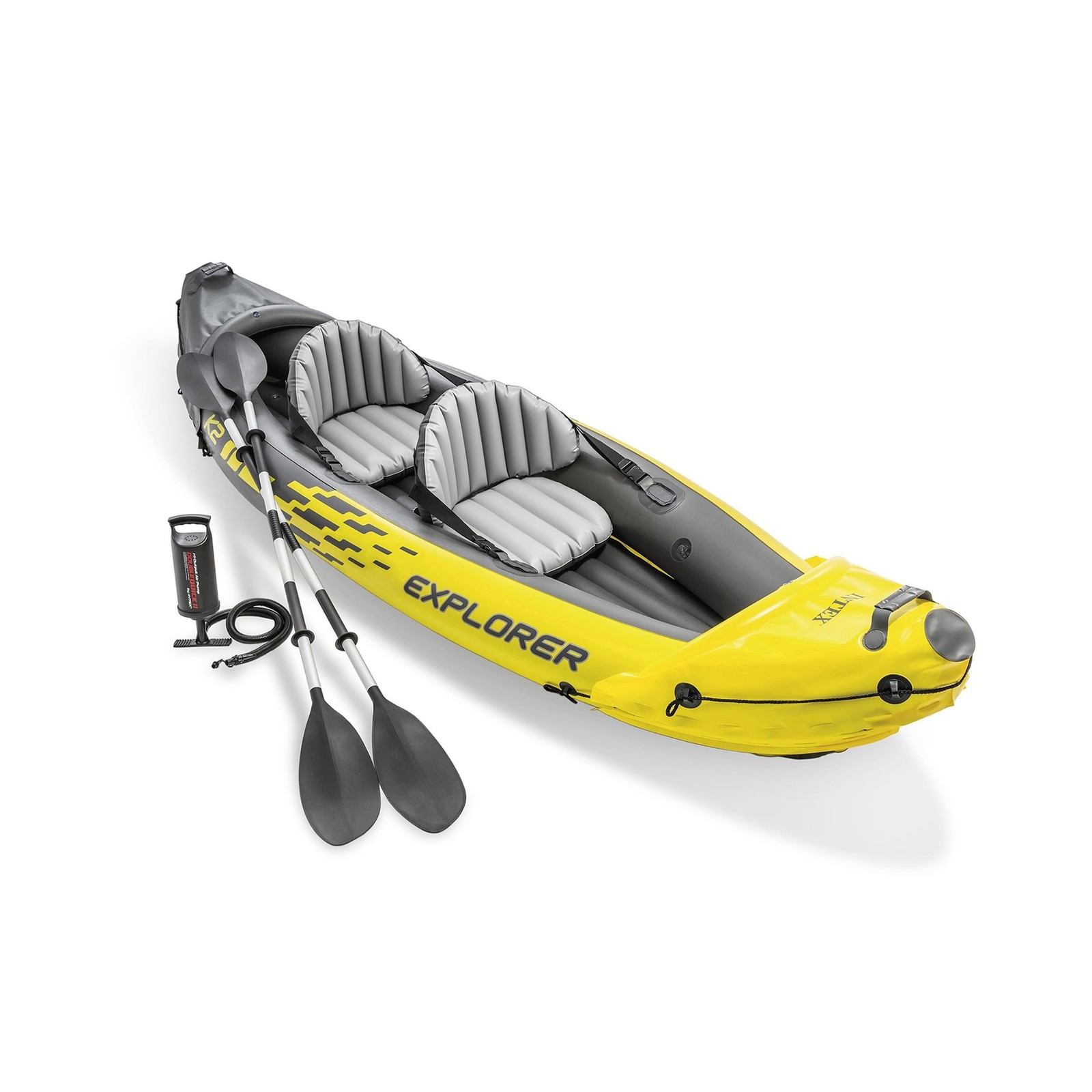 Intex 68307EP Explorer K2 Inflatable Kayak Set: Includes Deluxe 86in Aluminum…