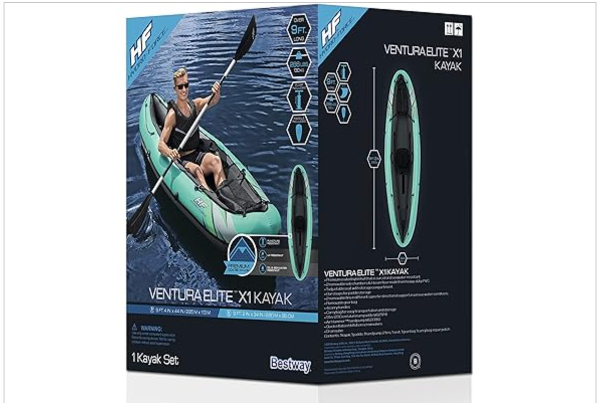 Bestway Hydro-Force 1-Person Ventura Elite Inflatable Kayak Set X1 – Sealed