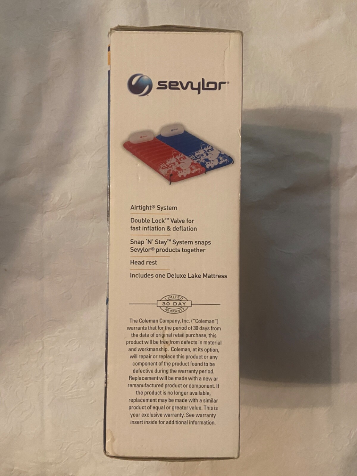 NIB Rare Coleman SEVYLOR Deluxe Lake Mattress Air Tight Raft Float Boat