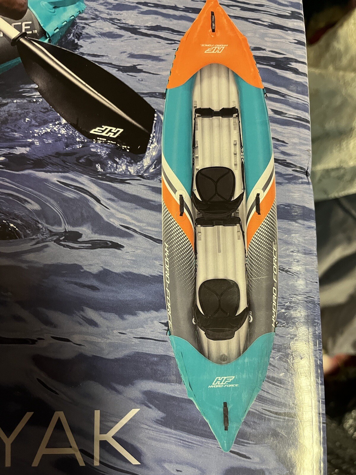 Hydro-Force Surge Elite X2 Inflatable Two-Person Kayak 12 Ft X2”